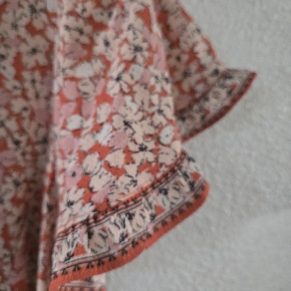 Max Studio Floral Mini Dress in Red and White - Picture 4 of 7